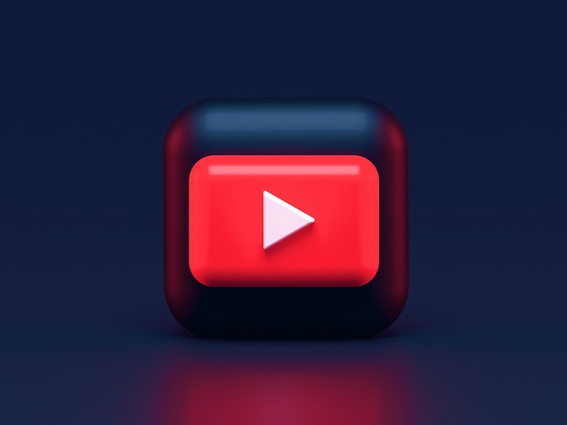 유튜브 로고를 3D로 만든 사진